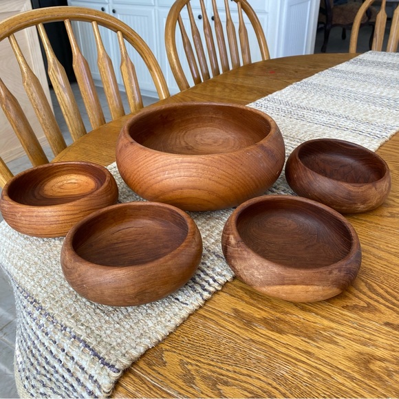 Goodwood Other - Goodwood Genuine Teak Bowls Wooden Solid Bowls